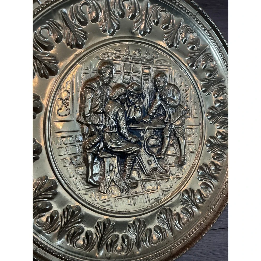 Vintage Peerage Brass Wall Hanging Plate 12